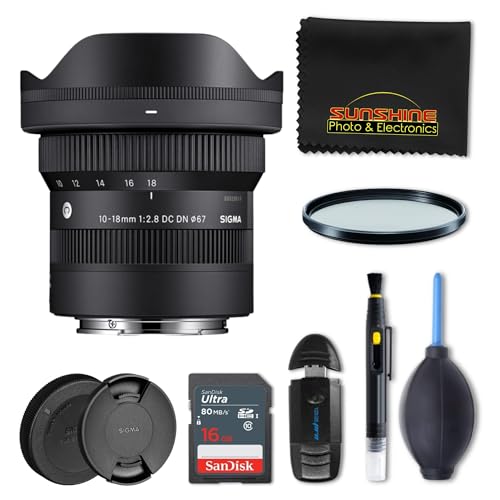 Image of Sigma 10-18mm f2.8 DC DN Contemporary Lens for Sony E with Sunshine Photo Basic Bundle - 4 Years USA Manufacturer Warranty