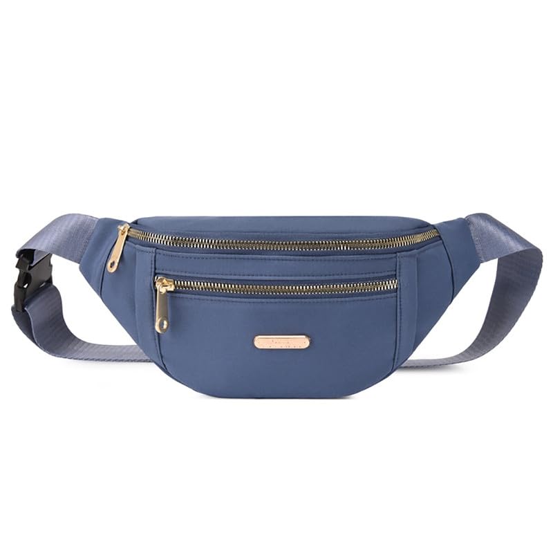 The Purple Tree Waist Bag for Women and Men, Adjustable Strap Hands Free Bag with 2 Zipper Pockets, Fanny Pack for Women Waist Pouch for Women (Blue)-image-44