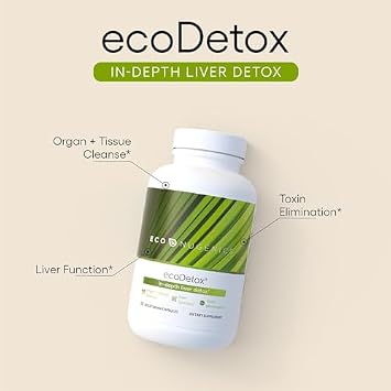 EcoNugenics Advanced Detox Rescue Supplement Bundle 28 Day Cleanse with PectaSol for Toxin Binding, GlyphoDetox for Pesticide Defense, ecoDetox for Liver Support and PowerBiotic for Gut Health