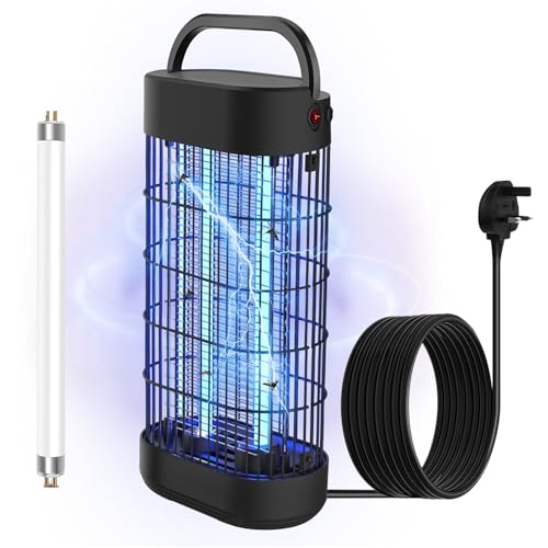 EUQQZU Fly Killer, Electric Fly Zapper Mosquito Bug Zapper Lamp with 20W UV Light Mosquito Killer, Effectively Cover 100㎡, Insect Trap UV Lamp, Chemical Free, Mosquito Trap for Home Bedroom Kitchen
