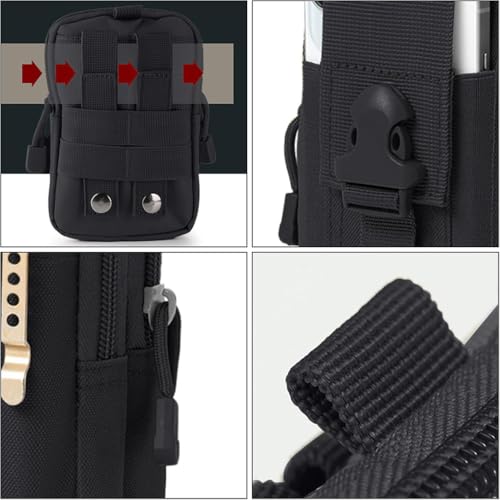 Image of ZIBUYU Tactical Waist Bag Military EDC Utility Pouch for Men Outdoor Hiking, Camping, and Everyday Carry, Durable Multifunctional Fanny Pack for Men, Secure Storage and Easy Access