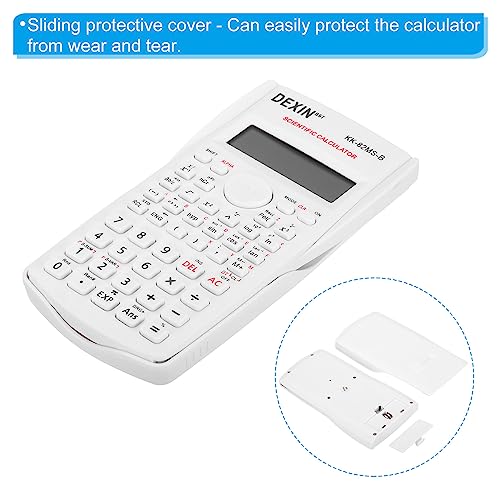 Patikil Scientific Calculator, 1Set 2-Line Standard Engineering Calculator 12 Digit Lcd Display Math Calculator For Office Business Study, White/Green #TOP4