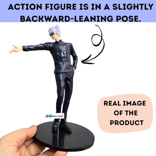 Image of Blue Aura Jujutsu Kaisen Gojo Action Figure Height - 18cm Anime Action Figures | Gojo 2 Fingure Action