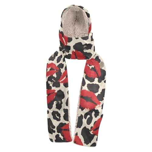 Bonnet à capuche contre le froid hivernal avec écharpe et poches gants - 7