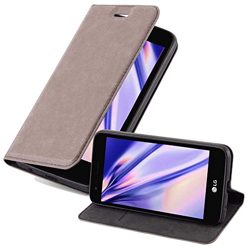 Cadorabo Funda Libro para LG K4 2017 en MARRÓN CAFÉ   Cubierta Proteccíon con Cierre Magnético, Tarjetero y Función de Suporte   Etui Case Cover Carcasa