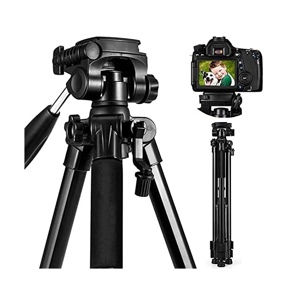 ESDDIPhoto Kamera Stativ 170cm Aluminium Stativ Kompakt Leichtes Stativ Kamera für Smartphone DSLR Canon Sony Olympus…