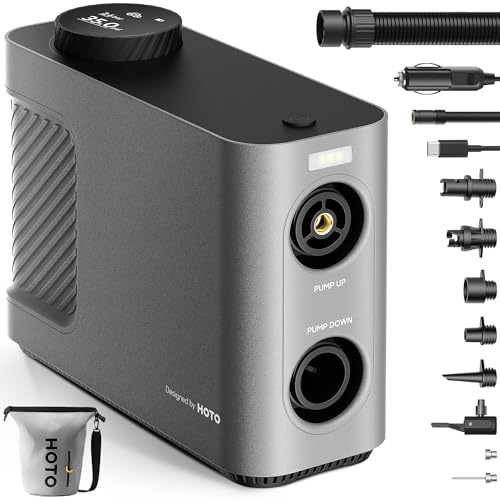 HOTO Compressore Aria Portatile Master, Compressore Portatile Senza Fili Per Auto e Bici, Pompa...