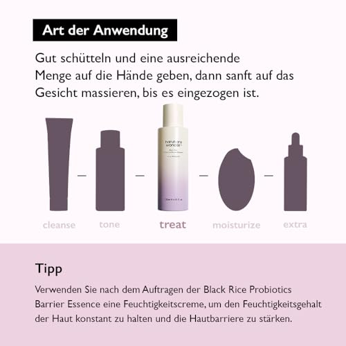 haruharu wonder Black Rice Probiotics Barrier Essence 120ml, Essence Toner zur Stärkung der Hautbarriere mit Ceramiden, fermentierten Inhaltsstoffen, beruhigend, feuchtigkeitsspendend, aufpolsternd