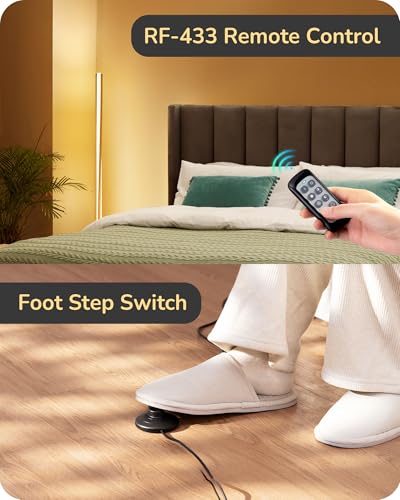 EDISHINE 56 Helix LED Floor Lamp - Dimmable, Remote & Foot Switch, Modern Gold Design for Bedroom, Living Room, Office