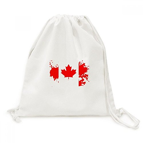 Sac à dos cordon Canada feuille d'érable en toile de qualité supérieure