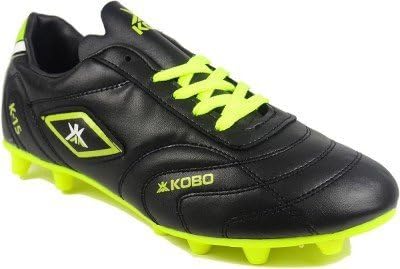 KoboFootball Studs TPU Outsole with Full Stiched Sole (Black/Green)