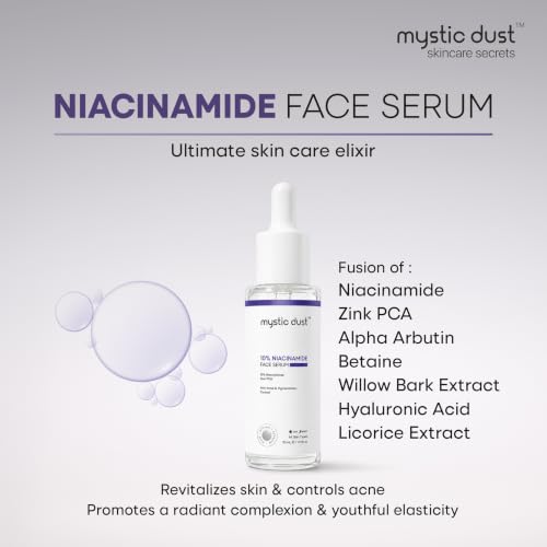 Image of 10% Niacinamide Face Serum with Zinc PCA | For Acne, Enlarged Pores, Dark Spots and Blemishes | Face Serum for Oil Balancing & Pigmentation Control | For Oily & Acne Prone Skin | 30ml