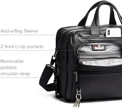 TUMI Mens Contemporary, Black Leather, One Size, Alpha : Amazon.sg