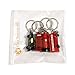London Key Chains Souvenir Gift Set of Four Metal Bus, Taxi, Phone Booth and Postbox