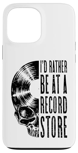 Vinyl Records LP�R���N�^�[ Be At A Record Store Music Skull �X�}�z�P�[�X iPhone 13 Pro Max �p