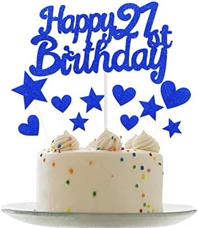 Personalised Happy 13th Birthday Cake Toppers RoseGold Cake Decorations for Girls Boys 13th Birthday Cake Cupcake Topper, Glitter Cakes Banner Decoration for 13 Birthday Anniversary Party Supplies