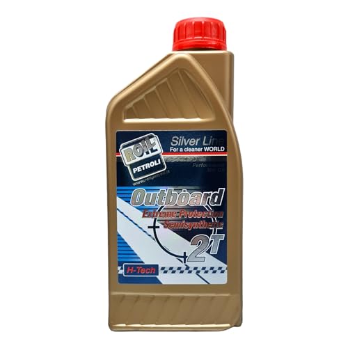 1 Litro di Roil Outboard 2T Blu TC-W3 - Olio con Tecnologia Sintetica - Formulato per Motori FUORIBORDO 2 Tempi con e Senza Miscelatore Automatico