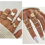 45 PCS Gold Jewelry Set for Women Dainty Dangle Earrings,Elegant Knuckle Rings,Adjustable Bracelets and Necklaces,Perfect Fashion Anniversary Birthday Party Gift,Trendy Jewelry Pack - Image 5