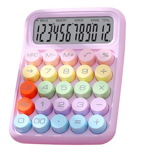 Calculadora, Calculadora Electrónica de Colores, a Prueba de Salpicaduras, Exquisita para la Oficina para el Aula (Lila Púrpura)