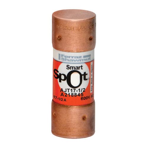 AJT17-1/2 Amp-trap 2000 AJT17-1/2, 17.5A, 600V AC, Time Delay/Current Limiting, Ferrule Fuse
