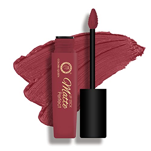 Image of Colors Queen Color It All Long Lasting Non-Transfer Lip Crayon Lipstick + Matte Perfect Long Lasting Liquid Matte Lipstick Combo (Dynamite Berry, Pomegranate Pink)