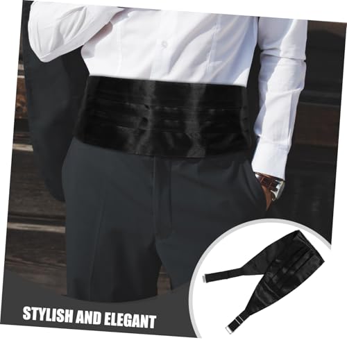 Adjustable Tuxedo Cummerbund Silk Self-tie Bow Tie for Men for Formal Events3