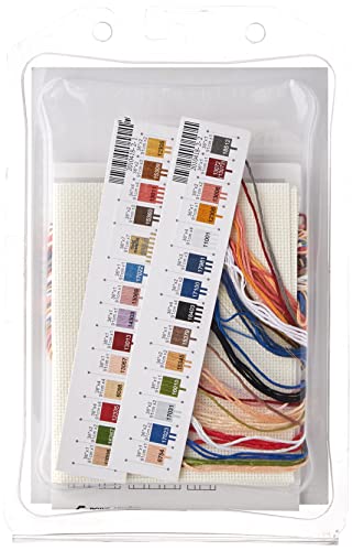 Image of Dimensions Japanese Woman Counted Cross Stitch Kit, Ivory 18 Count Aida Cloth, 5 inch x 7 inch