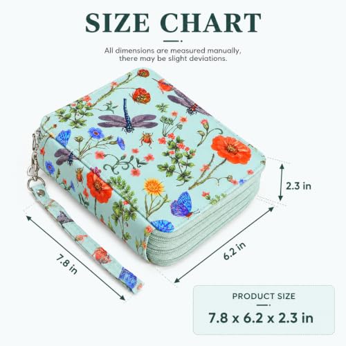 Image of 72 Slots Colored Pencil Case Organizer, 3 Layer Bag | Twill Oxford fabric, 75 elastic loops, detachable handle, for travel, home storage, drawing tools, creative gifts