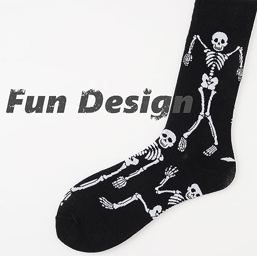 BONANGEL Men's Fun Dress Socks, Crazy Christmas Socks Colorful Funky Novelty Funny Casual Cotton Office Birthday Socks for Men Dad