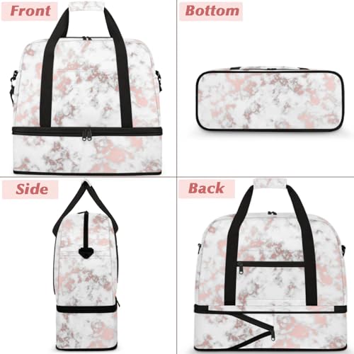 Large Weekender Overnight Bags Abstract Marble Modern Travel Duffel Bag for Women Men Gym Bags With Shoe Compartment Foldie Travel Tote Bag Carry On Personal Item Bag for Travel Gym Sports3