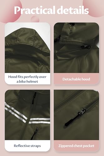 Image of CREATMO US Women's Sun Jackets Lightweight Packable Shirts UPF 50+ Hoodie Reflective Cycling Jacket With Detachable Hood