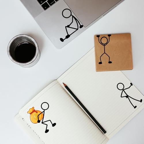 Calcomanías de stickman de 18 hojas ideales para regalar a entusiastas de las manualidades 5