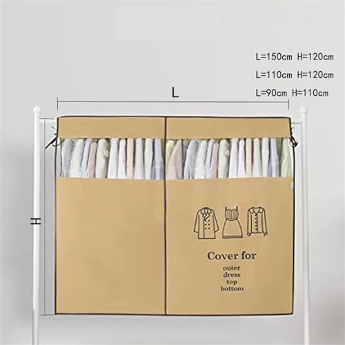 Garment Bags Encrypted Oxford Cloth Clothing Dust Cover, Floor Hanger Clothing Dust Bag, Three-dimensional Dust Cover Cloth Clothing dust Cover (Size : 150X120cm)2