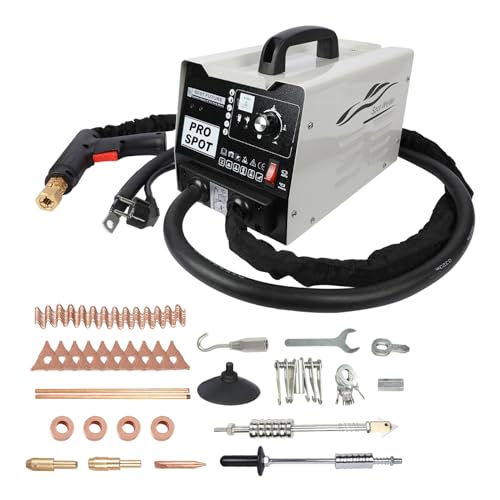 Spot Welding Machine, dent Puller Welder 2000Watt 3500A 220V spot Weld dent Puller kit 6 Modes Auto Body Dent Puller Intelligent Induction Stud Welder with 16 Types of Accessories