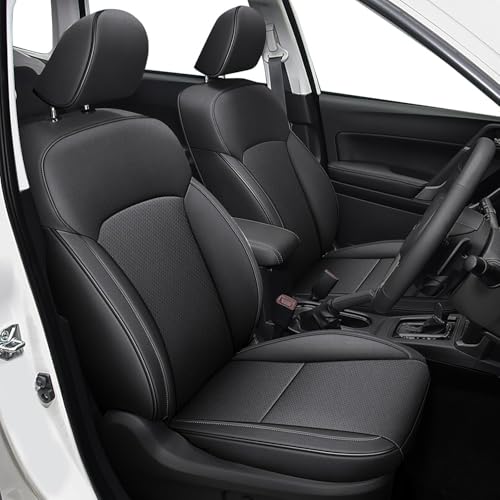 Image of IKABEVEM Custom Fit Seat Covers for Subaru Outback 2015-2019 Full Set Black