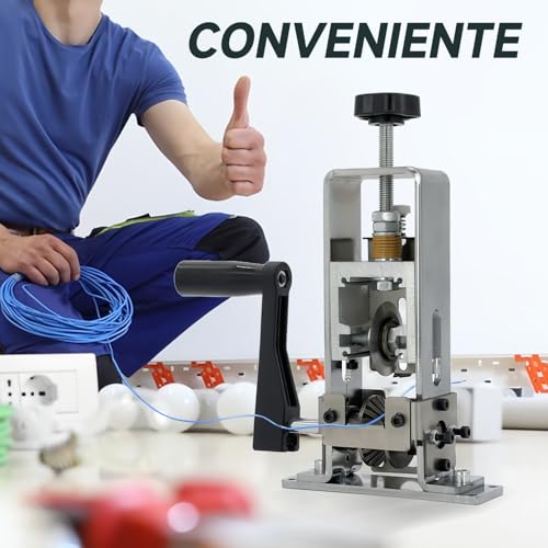 Miniatura 6 de Liloovke Pelacables 1-25mm Herramienta Máquina Para Manivela O Taladro Pelacables Manual Se Puede Fijar O Quitar Para Reciclaje De Chatarra De Cobre?Plateado?
