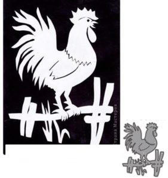 Cerca de gallo de corte de metal troqueles de corte troquelado decoración álbum de recortes tarjeta artesanía