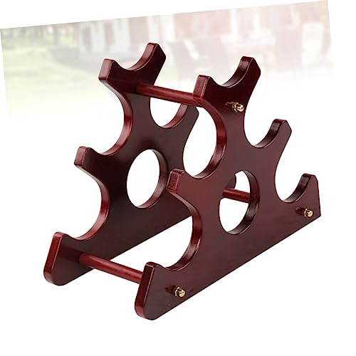 Soporte para botellas de vino de madera sólida KICHOUSE miniatura 7