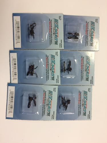 Model Power HO Medium Bachmann EZ Mate Under Shank KNUCKLER Coupler 6 Pack (12 Couplers Total) - Magnetically Operated, Metal Coil Springs