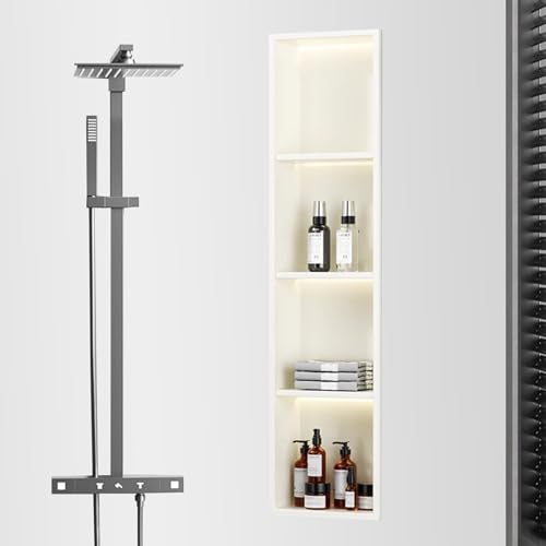 Étagère de douche étanche inox : fini le carrelage avec ce rangement LED