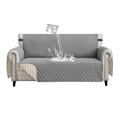 Lydevo Housse de Canapé Imperméable 3 Places Housses de Canapé avec Accoudoirs Housse de Canapé Reversible Universelle Antidérapante Protege Canape pour...