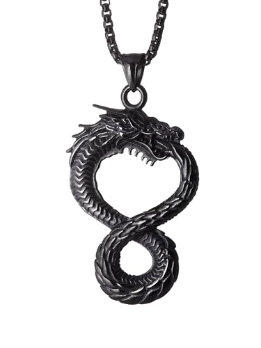 Dragon Necklace Ouroboros Serpent Pendant