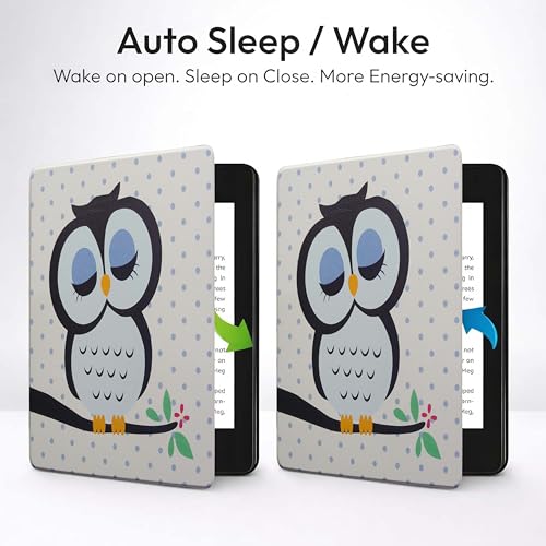 Image of ProElite Case Cover for Kindle Scribe 10.2 inch Case, Slim Smart Flip case Cover for Amazon Kindle Scribe 10.2 inch with Pen Holder, Owl