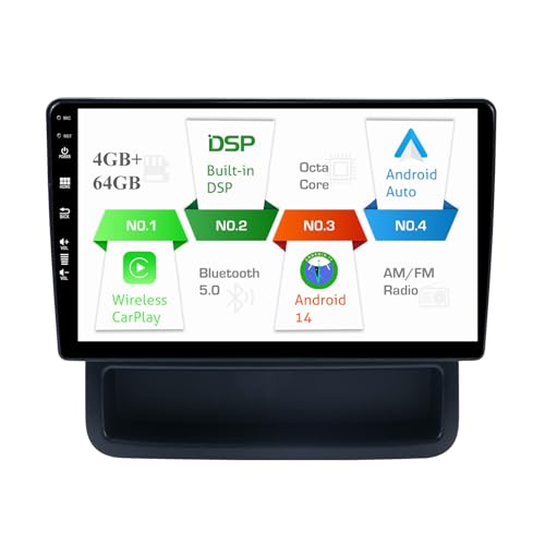 MISONDA 10 Zoll IPS Android 14 Autoradio Für Opel Vivaro A/Renault Trafic 2010-2014 GPS 2 Din Rückfahrkamera+MIC, Carplay, DSP Unterstützung DAB/Lenkradsteuerung/WiFi/BT/Mirrorlink/RDS/USB (4G + 64G)
