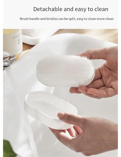 Image of Soft Bristle Laundry Cleaning Brush - for Stains, Clothes, Shoe - Gentle Scrub Brush with Comfortable Grip - 2 Pack
