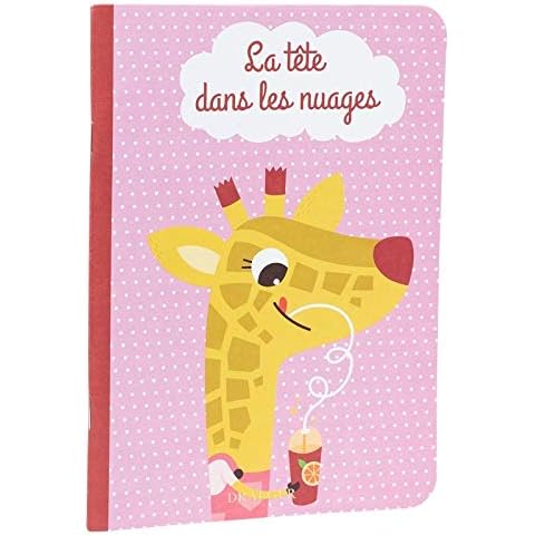 Draeger Children's Notebook with"La Tête Dans Les Nuages" Design and Writing Book Illustrated Cover Small Squared Notebook (Séyès) FSC® Certified Paper Cover