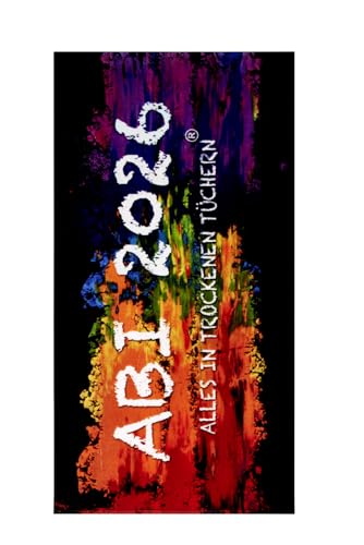 Egeria ABI 2026 Duschtuch Black gewebt 75 x 180 cm Abitur Strandtuch aus 100% Baumwolle saugfähig & weich Geschenk für Abiturienten Alles in trockenen Tüchern