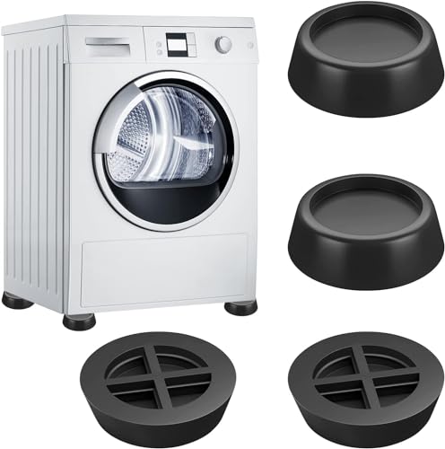 Trifletopia 4Pcs anti vibration pads for washing machine - washing machine anti vibration pads - Non Slip Stabilizers - Reduce Noise & Movement - Universal for Washer & Dryer