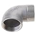 Upgrades Steel 90 Degree Elbow Pipe Fitting 2 Inch Threads Strong Plumbing Connector for Industrial Applications Stainless Metal Pipe Elbow for Copper Brass Pipes