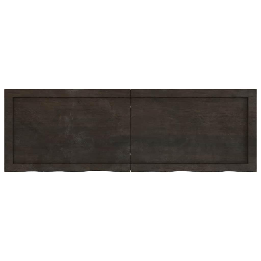 Genérico Encimera de baño Madera tratada marrón Oscuro 120x40x(2-6) cm,Bricolaje,Materiales de construcción,Encimeras-3156236